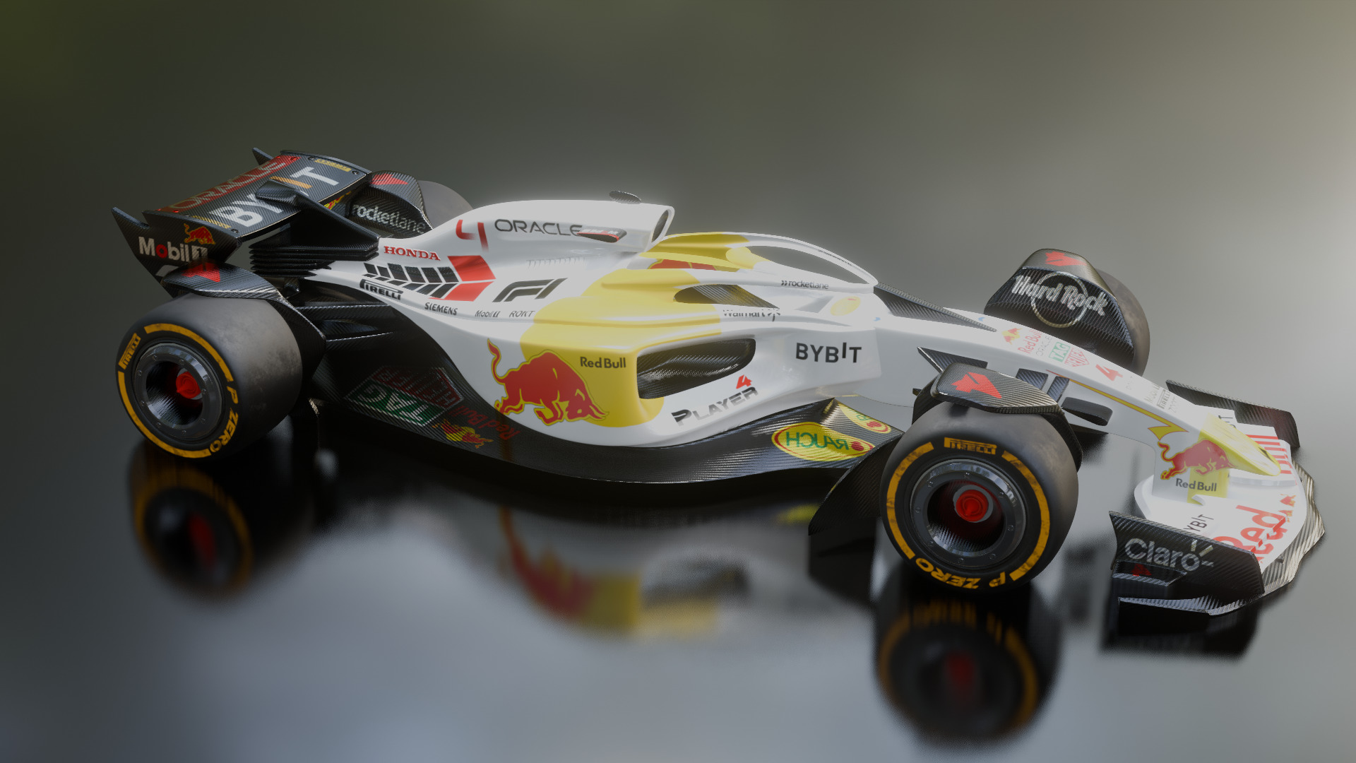 Formula 1 Car - White Concept 3D model_31