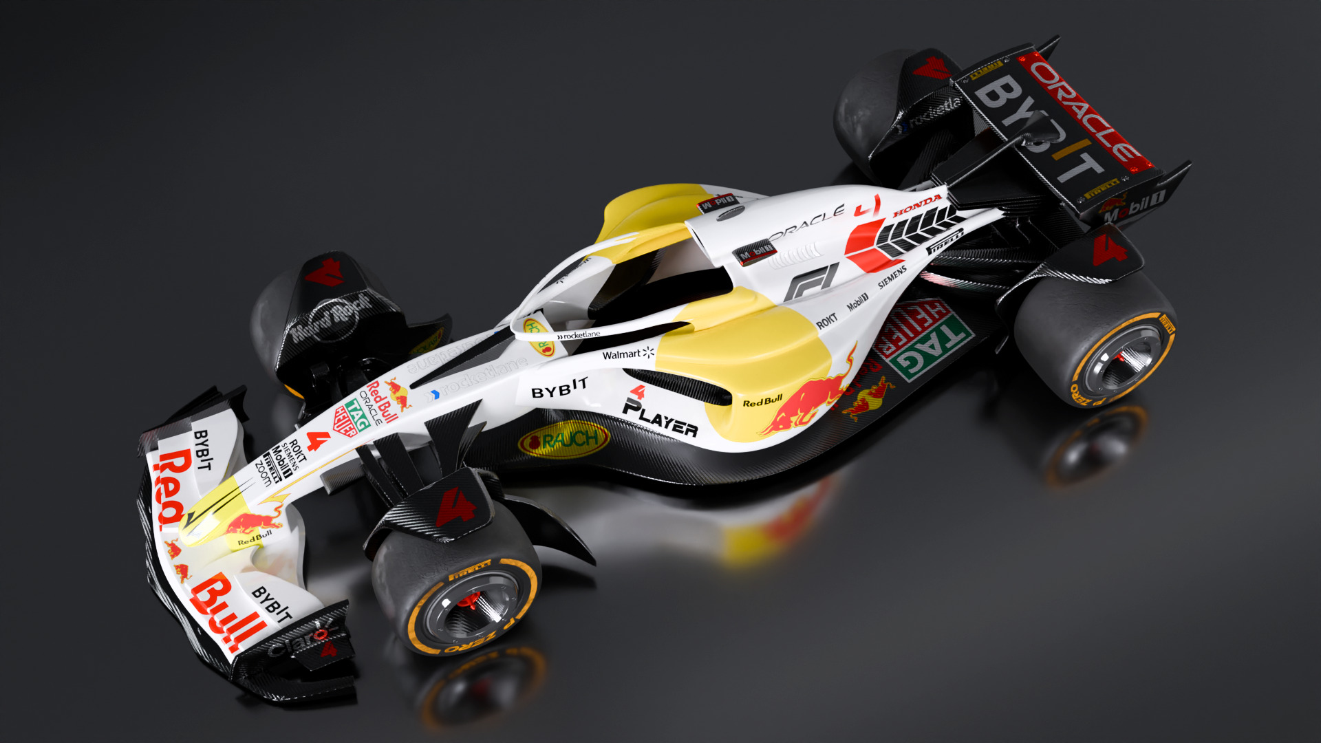 Formula 1 Car - White Concept 3D model_3
