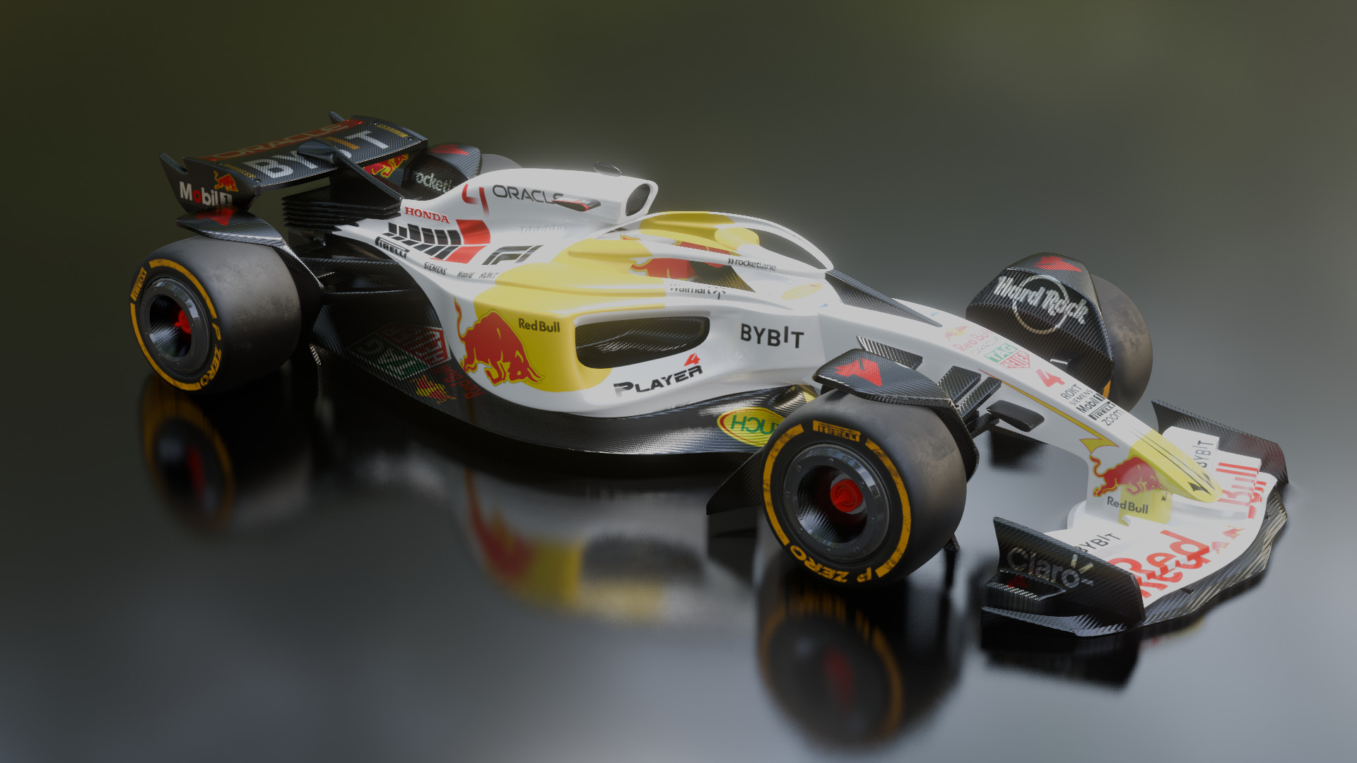 Formula 1 Car - White Concept 3D model_28