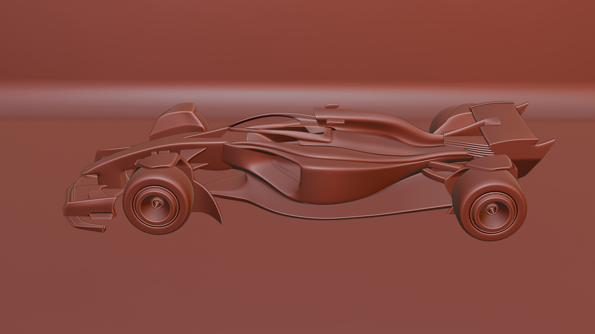 Formula 1 Car - White Concept 3D model_56
