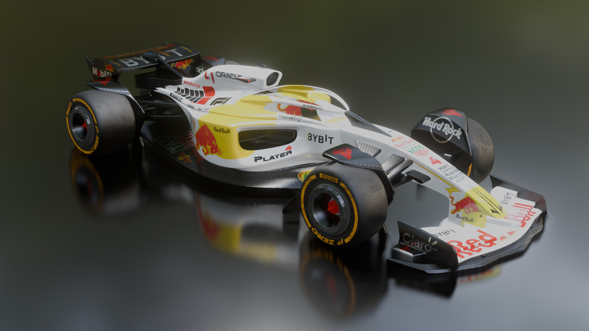 Formula 1 Car - White Concept 3D model_36