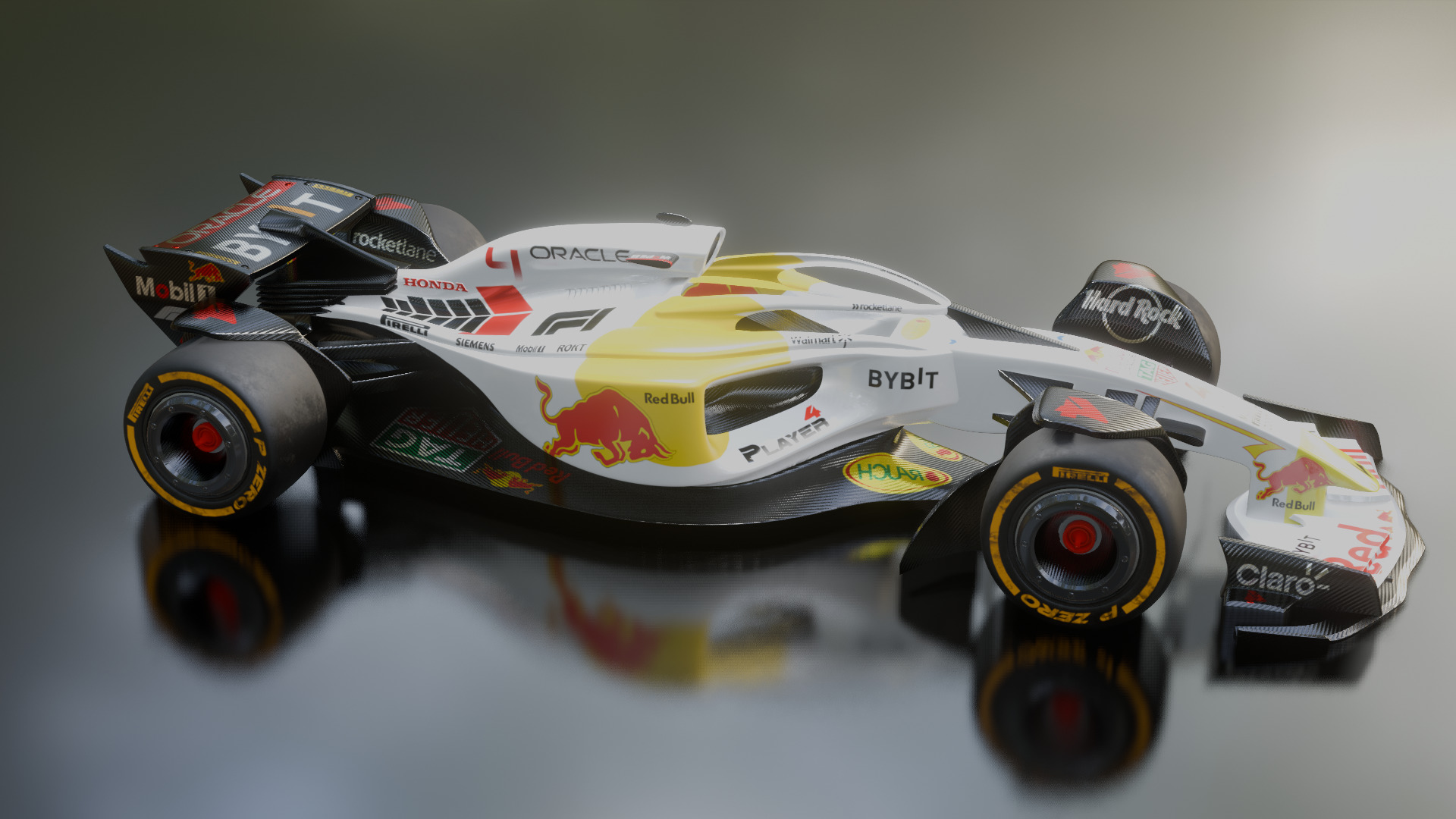 Formula 1 Car - White Concept 3D model_21
