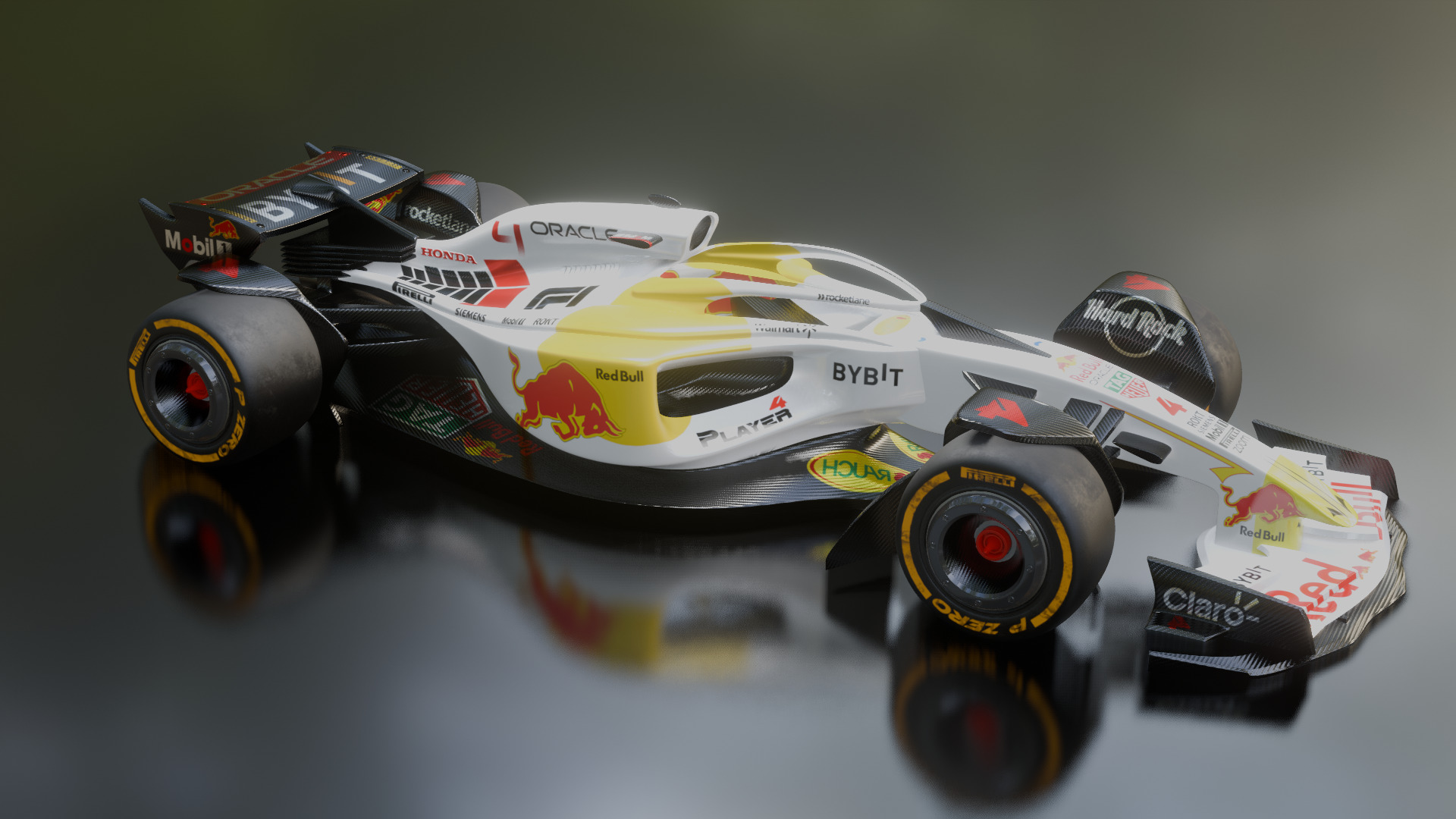 Formula 1 Car - White Concept 3D model_34