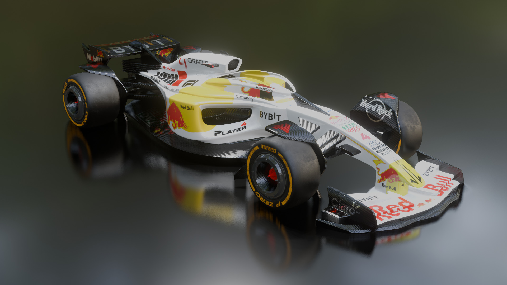 Formula 1 Car - White Concept 3D model_35