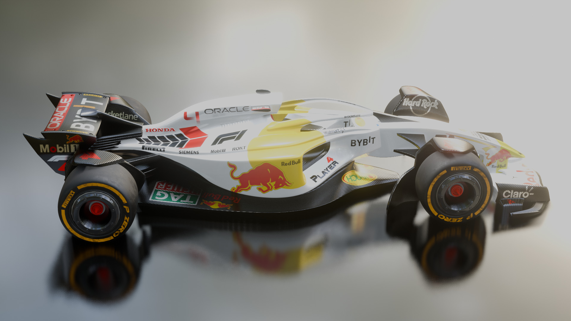 Formula 1 Car - White Concept 3D model_23