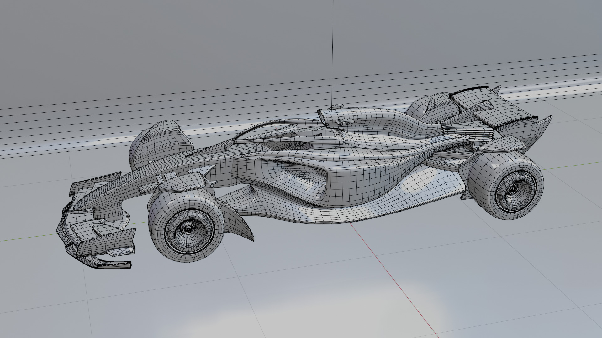 Formula 1 Car - White Concept 3D model_76