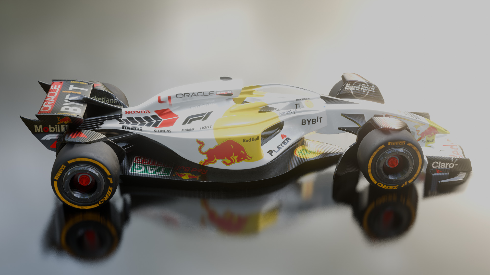 Formula 1 Car - White Concept 3D model_38