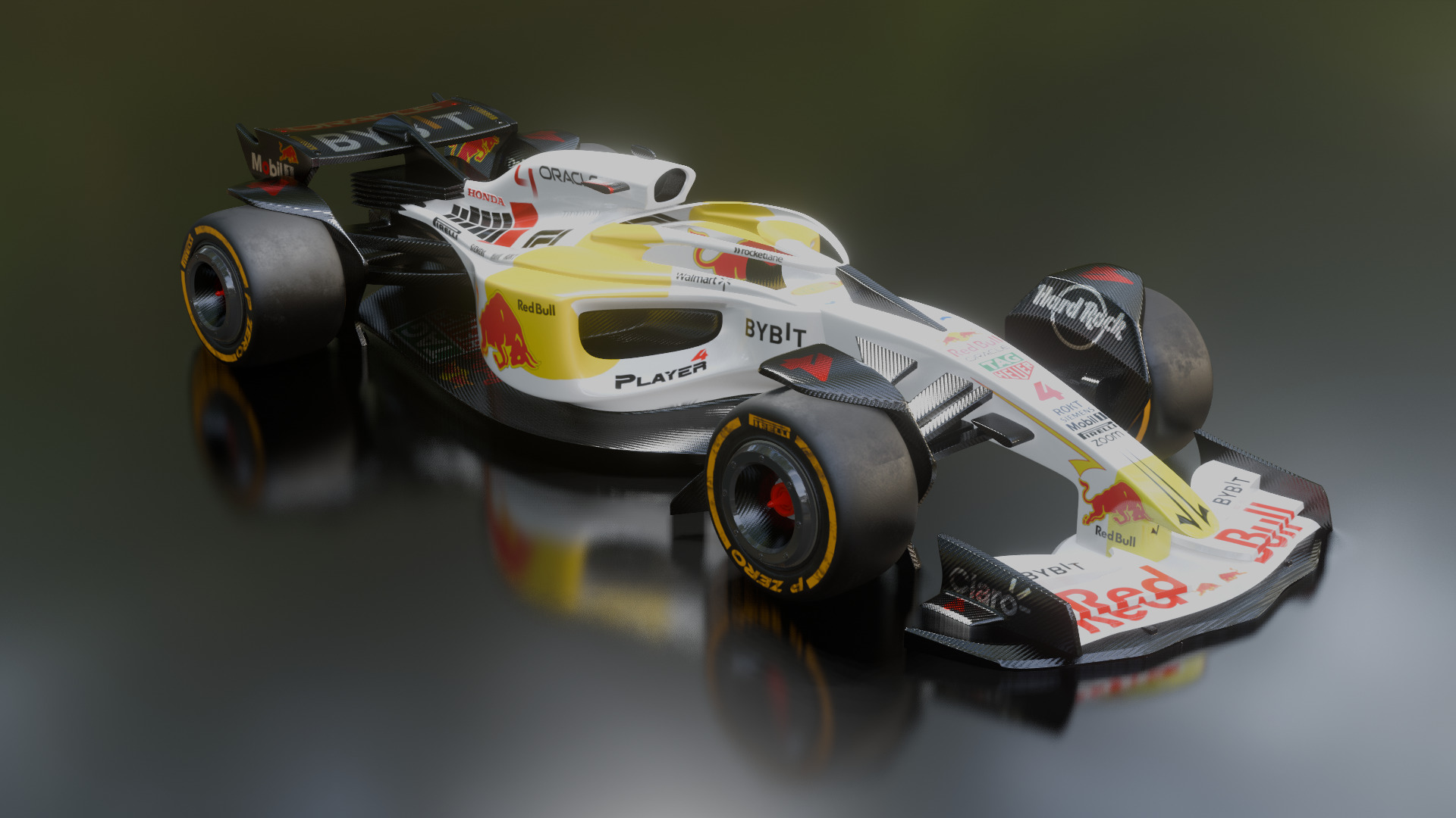 Formula 1 Car - White Concept 3D model_25