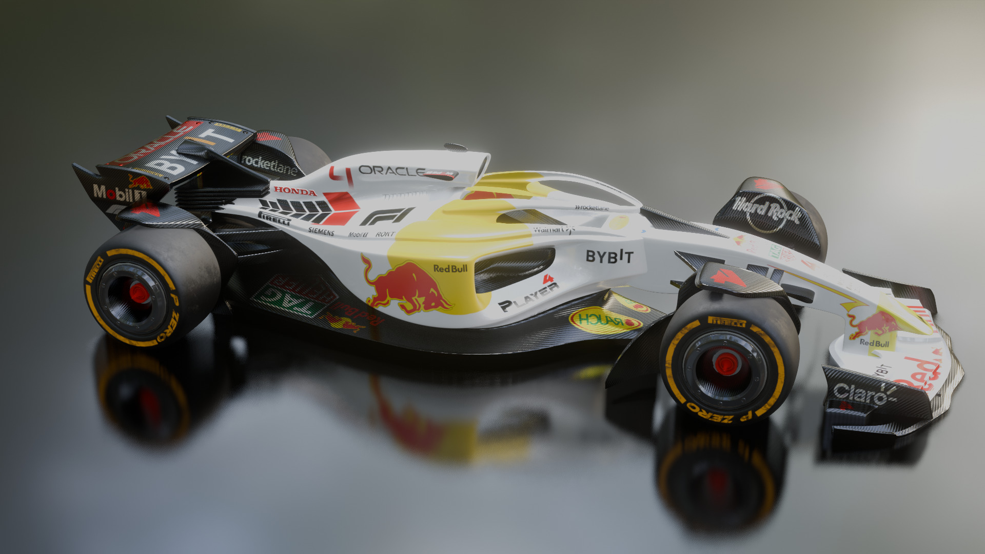 Formula 1 Car - White Concept 3D model_30