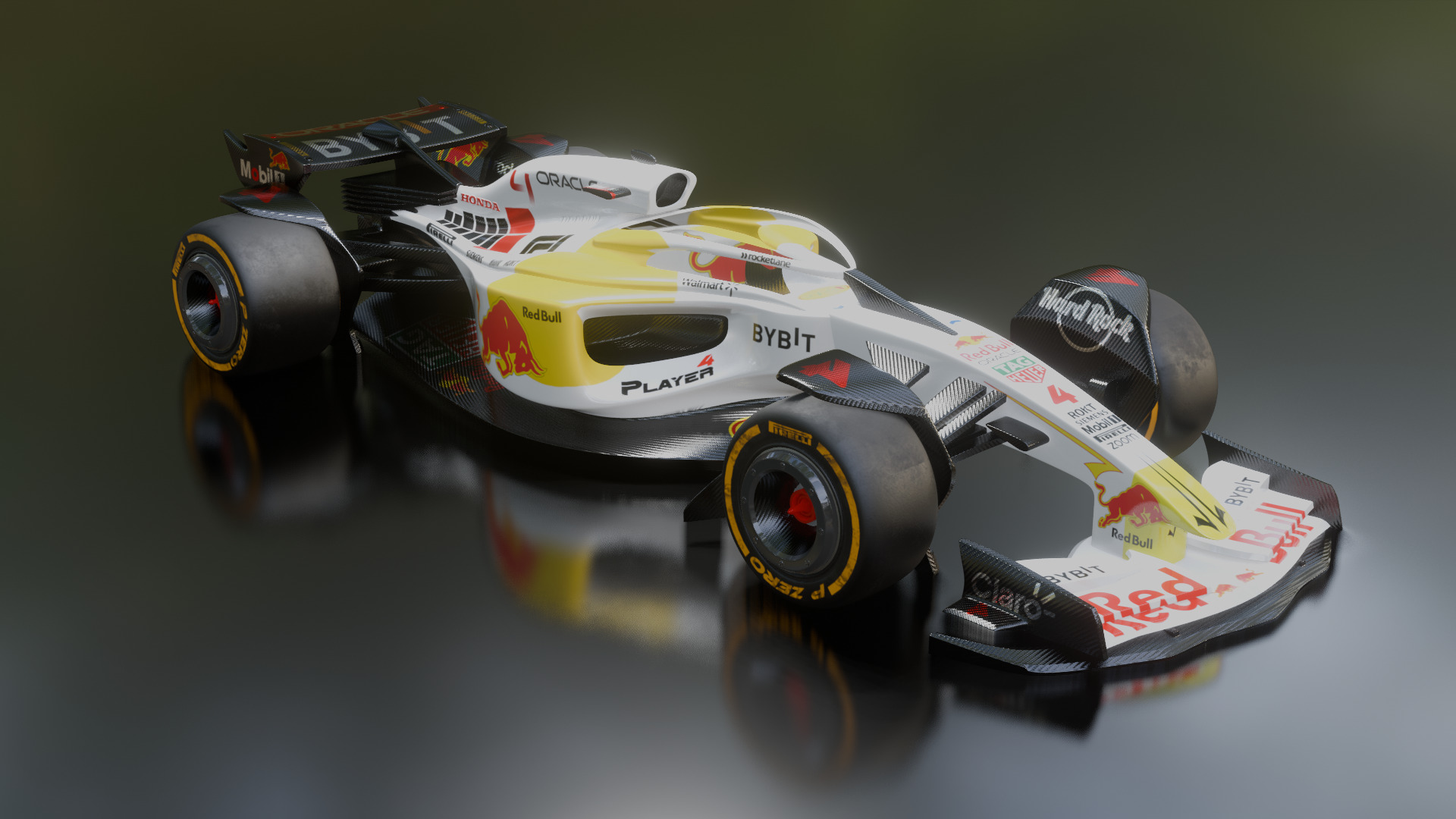 Formula 1 Car - White Concept 3D model_33
