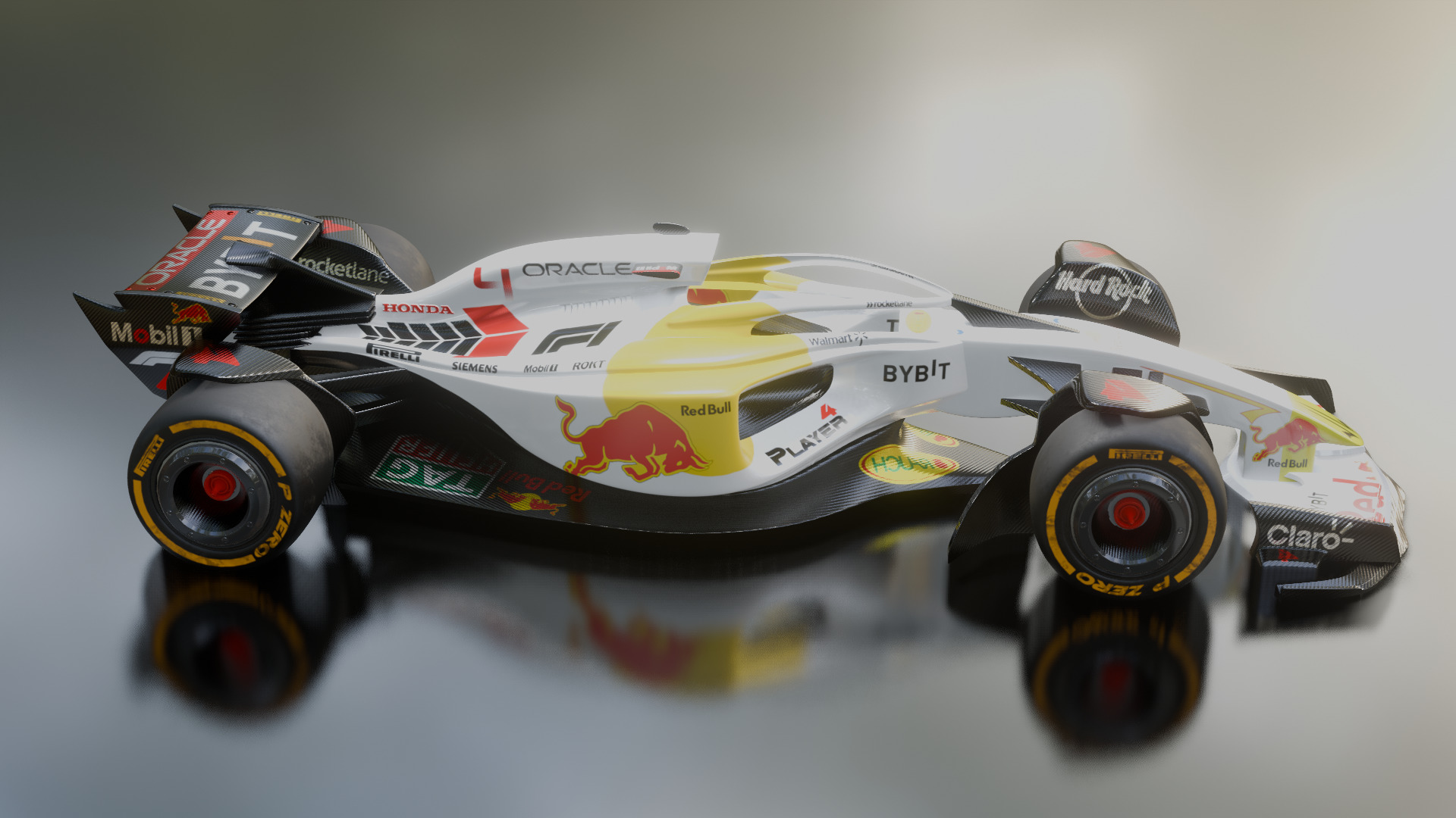 Formula 1 Car - White Concept 3D model_26