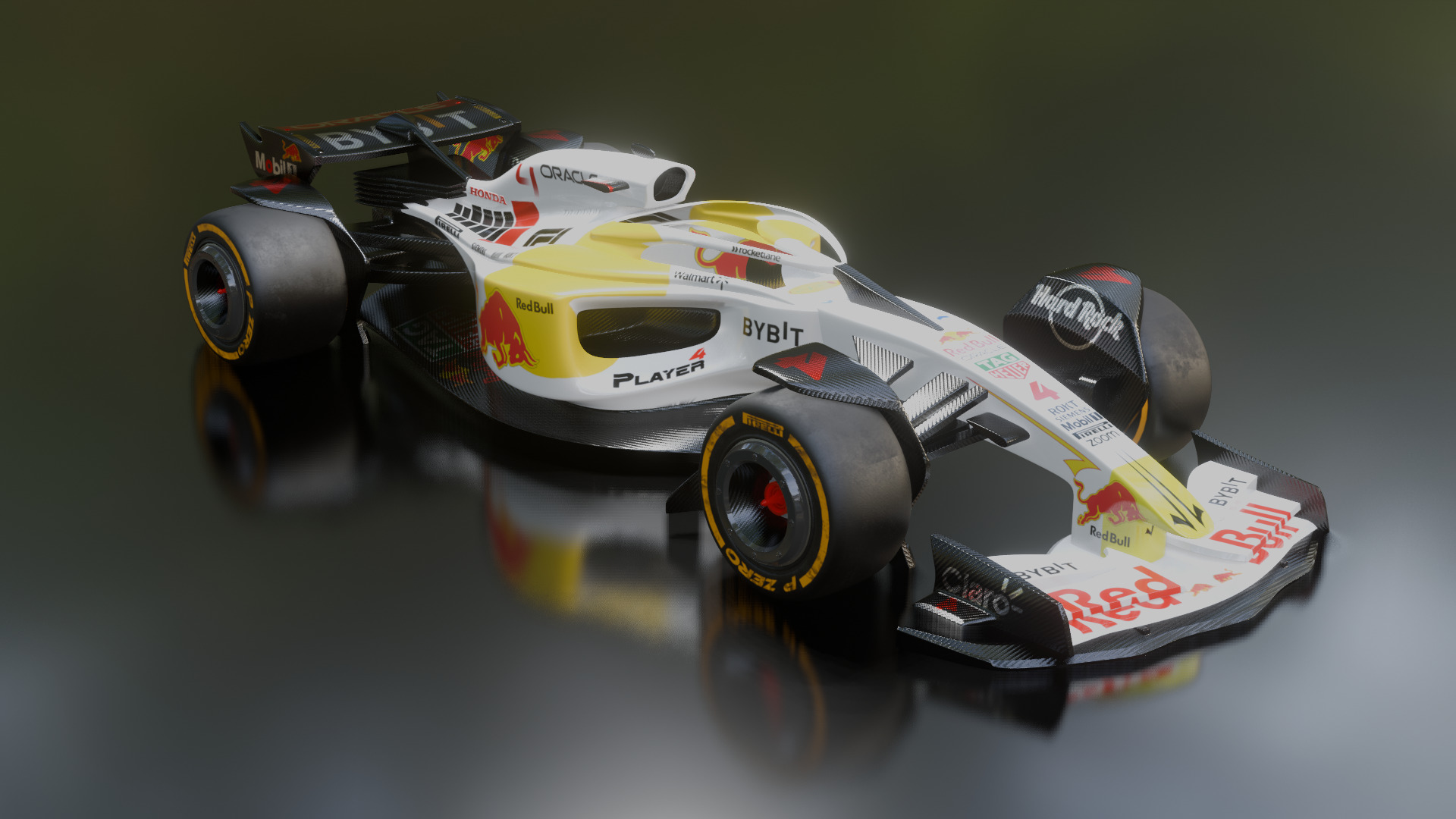 Formula 1 Car - White Concept 3D model_43