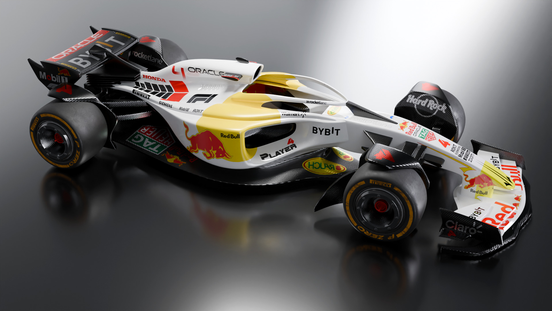 Formula 1 Car - White Concept 3D model_5
