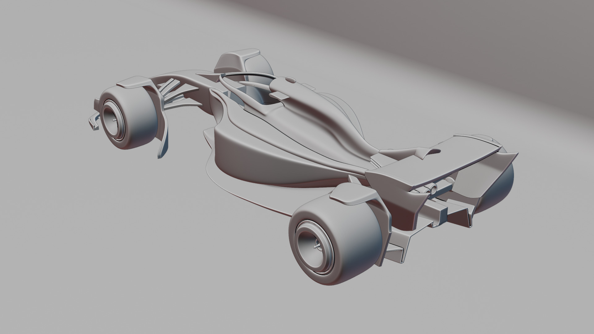 Formula 1 Car - White Concept 3D model_47
