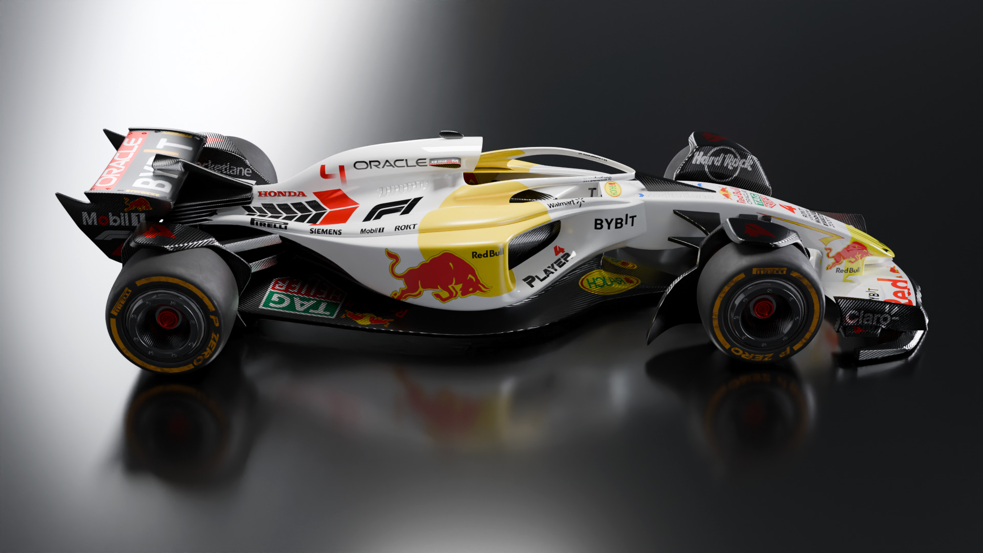 Formula 1 Car - White Concept 3D model_6