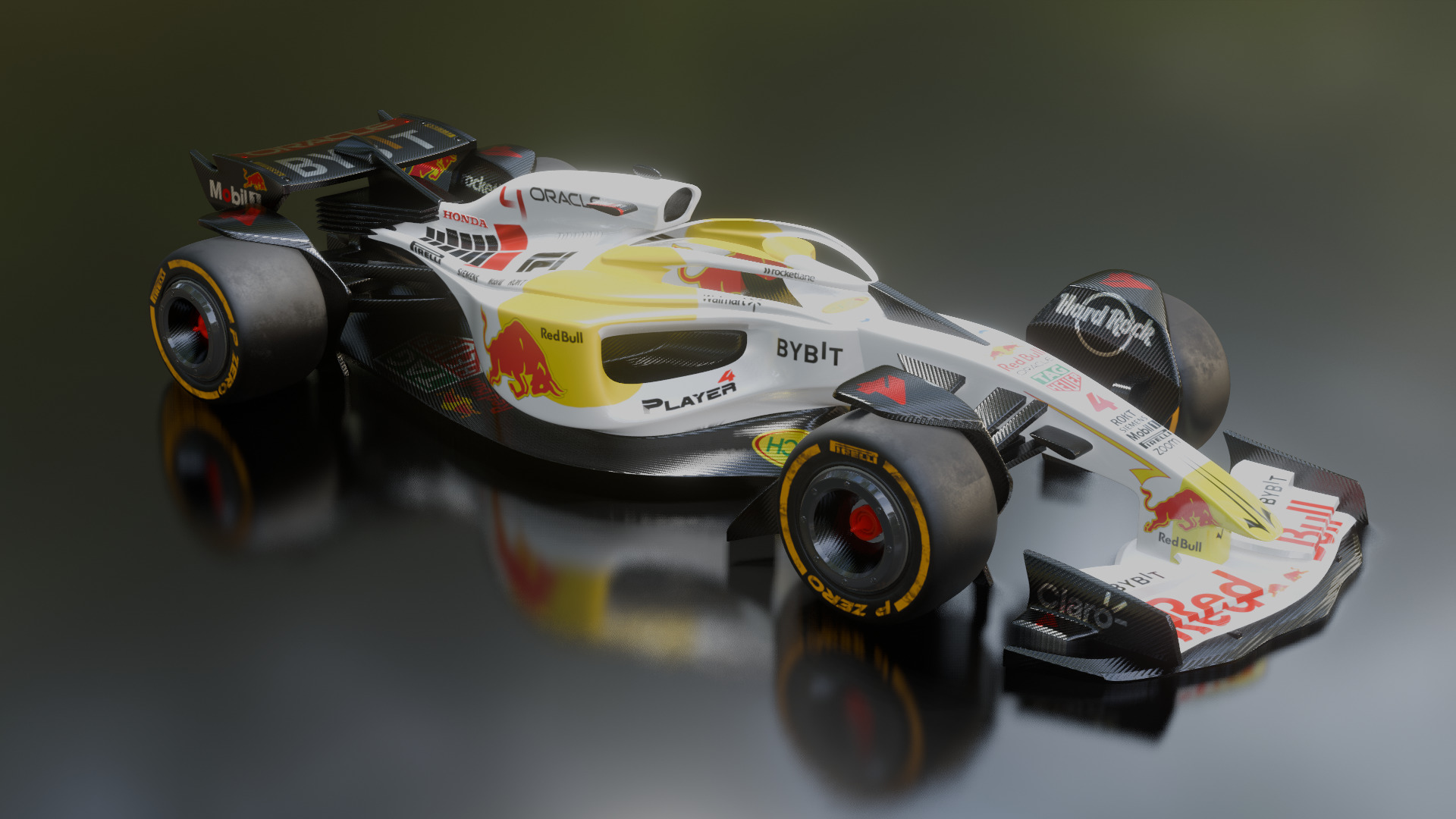 Formula 1 Car - White Concept 3D model_24