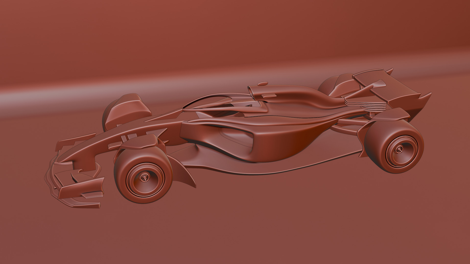 Formula 1 Car - White Concept 3D model_64