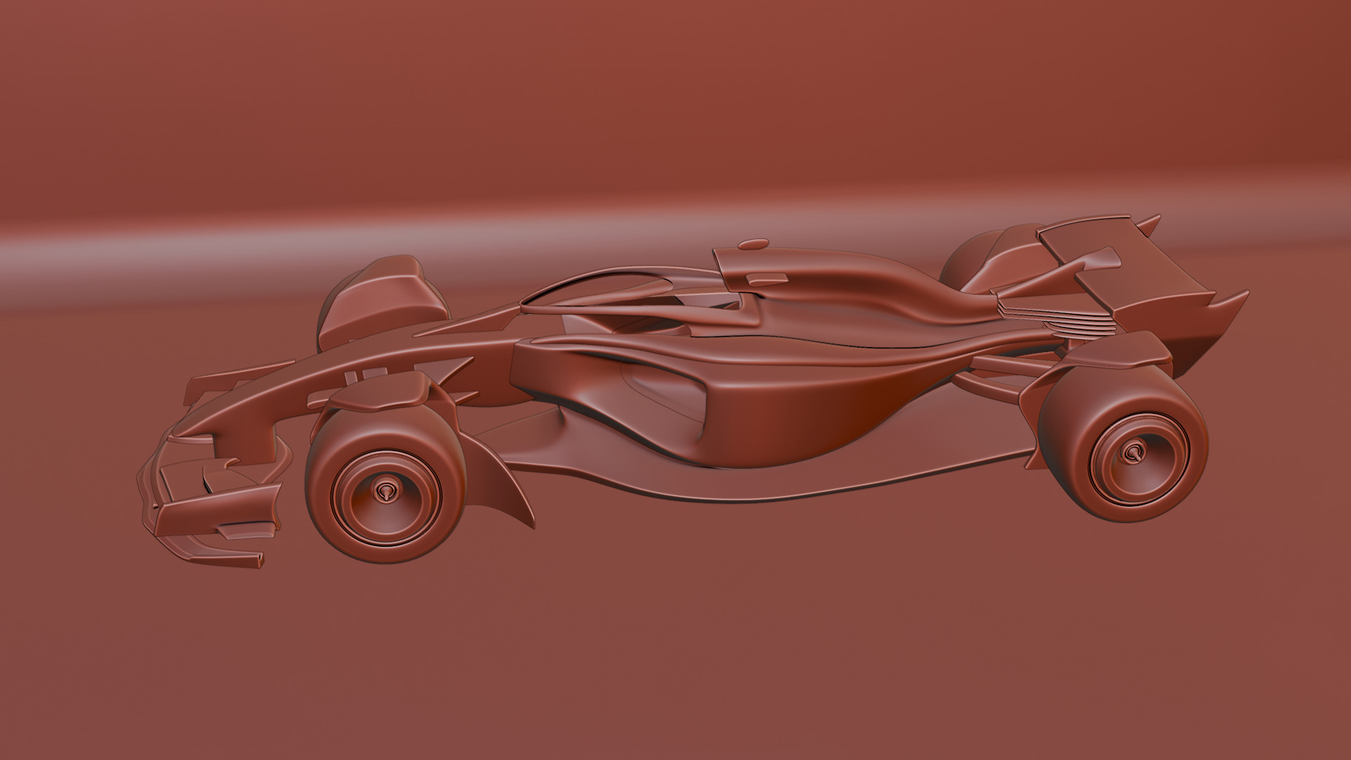 Formula 1 Car - White Concept 3D model_55