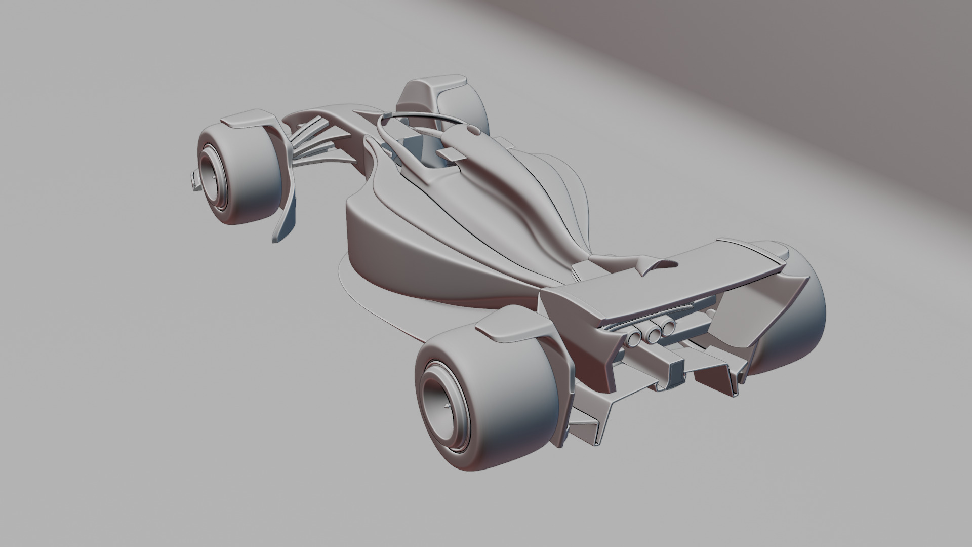 Formula 1 Car - White Concept 3D model_68