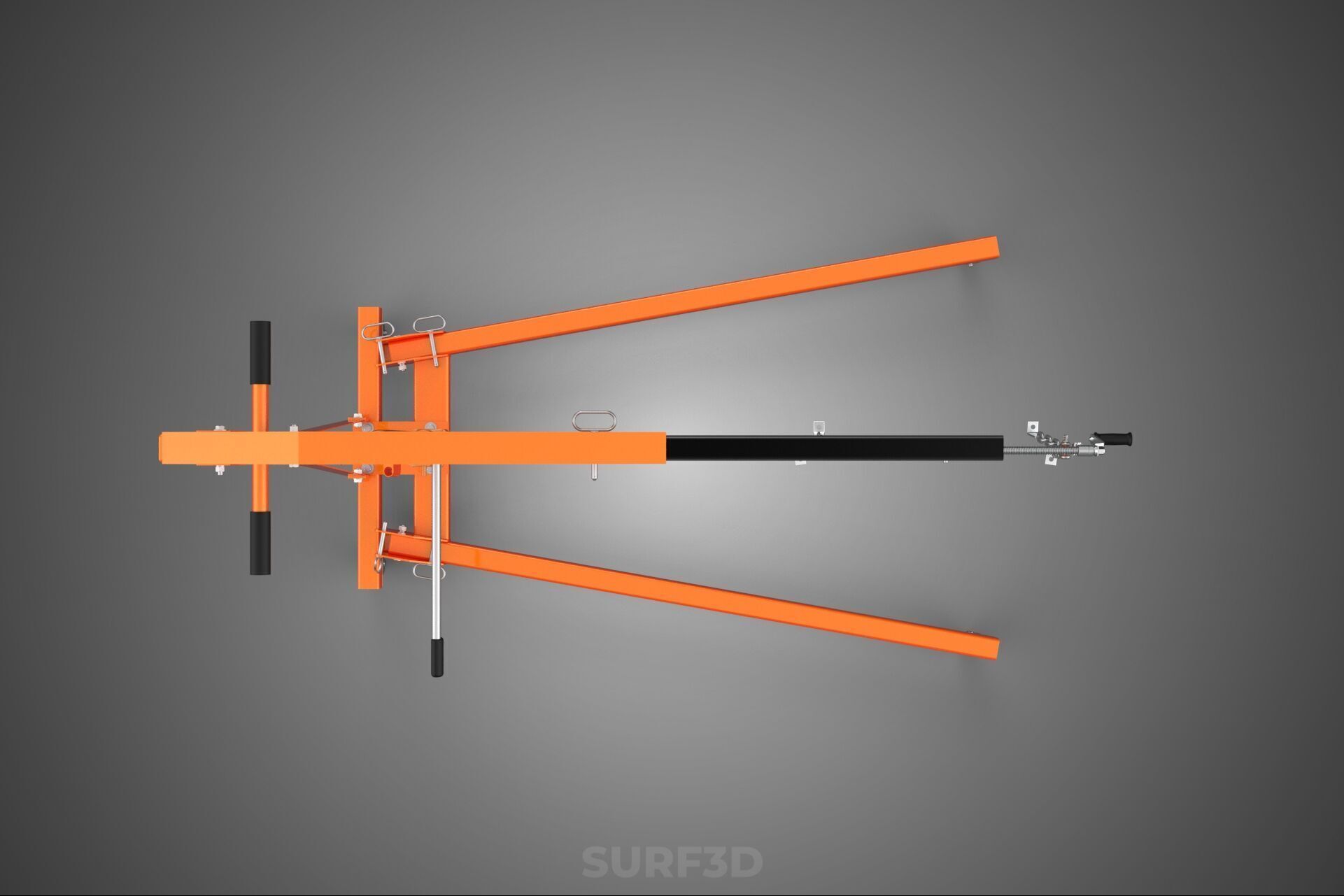 CRANE ENGINE HOIST LIFT WINCH HYDRAULIC LEVELER BALANCER LOAD UP 3D model_4