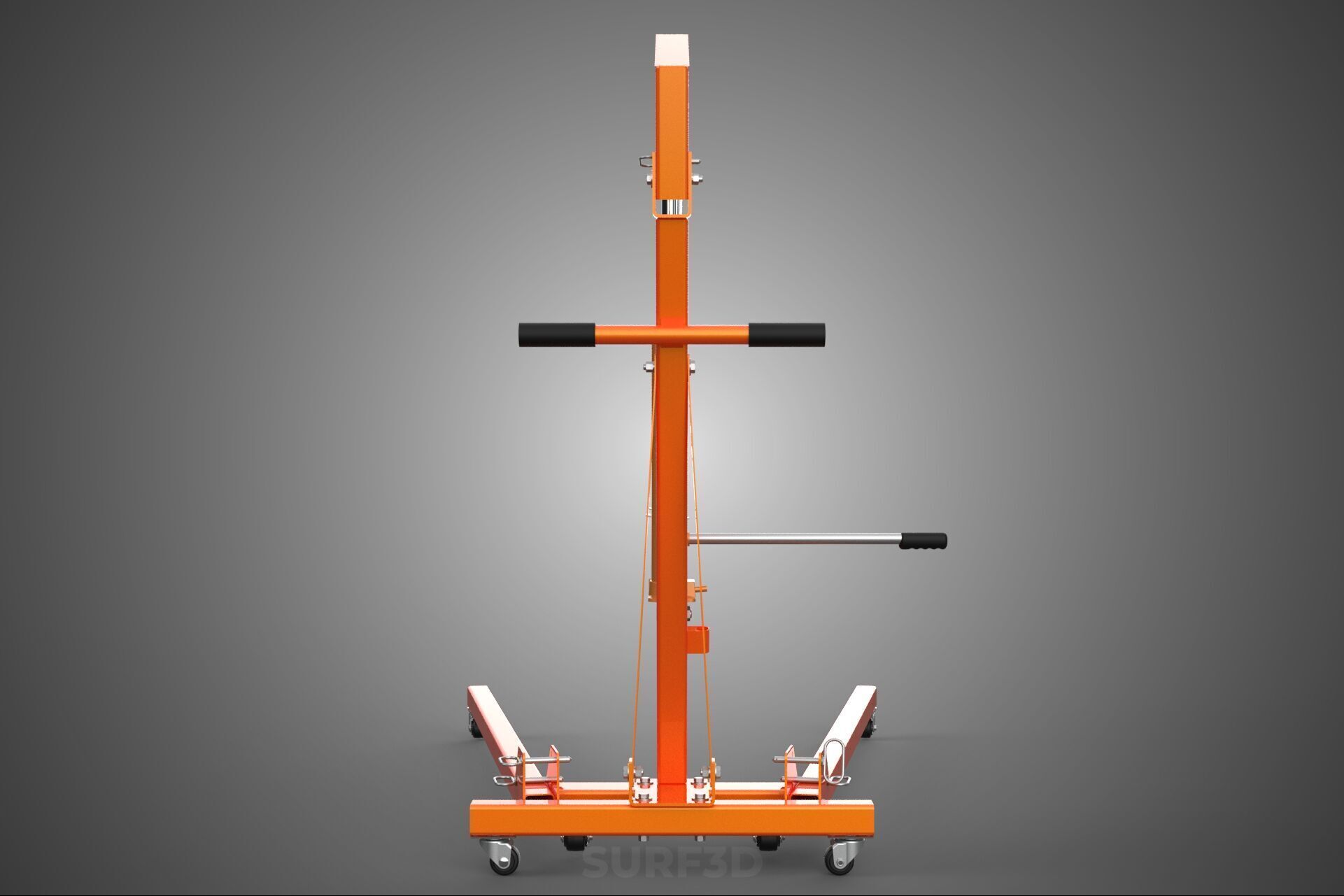 CRANE ENGINE HOIST LIFT WINCH HYDRAULIC LEVELER BALANCER LOAD UP 3D model_28