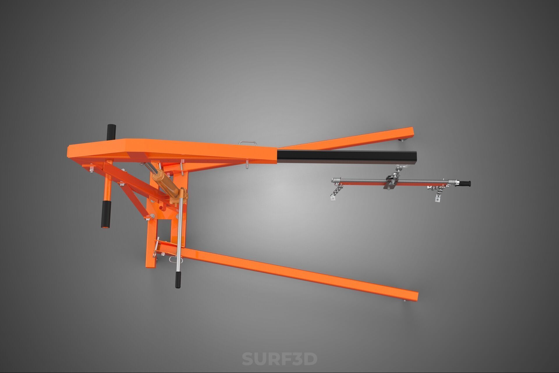 CRANE ENGINE HOIST LIFT WINCH HYDRAULIC LEVELER BALANCER LOAD UP 3D model_5