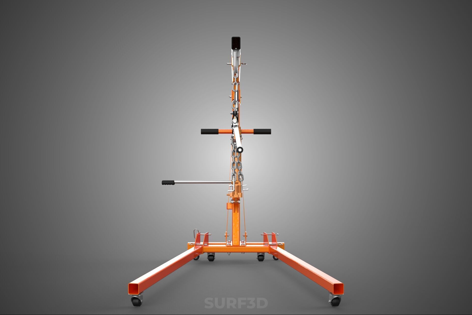 CRANE ENGINE HOIST LIFT WINCH HYDRAULIC LEVELER BALANCER LOAD UP 3D model_1