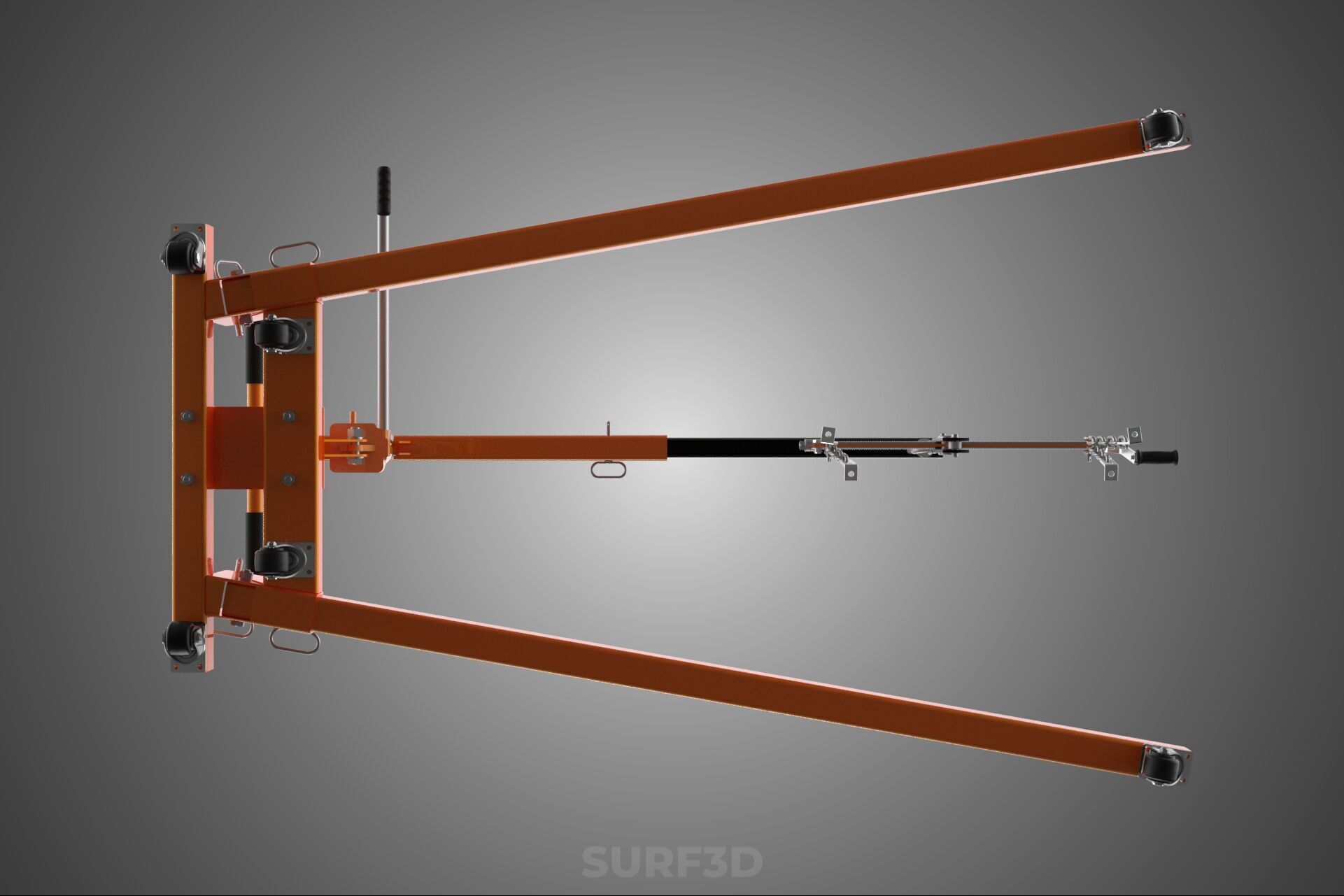 CRANE ENGINE HOIST LIFT WINCH HYDRAULIC LEVELER BALANCER LOAD UP 3D model_6