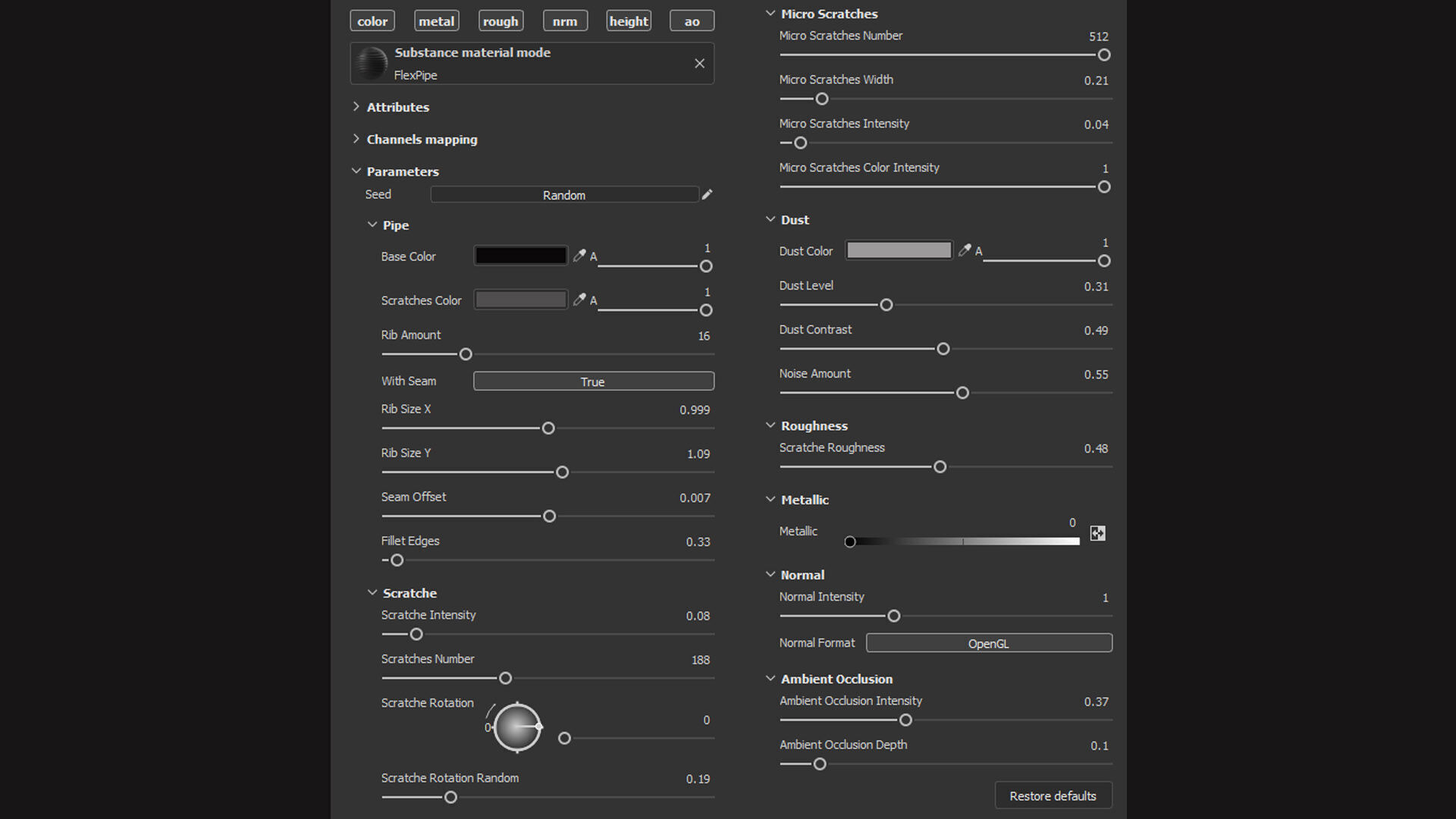 Flexible Pipe Substance PBR material and textures  Texture_1