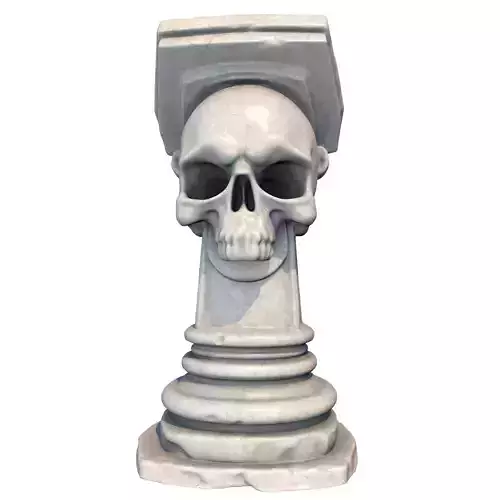 Temple Stone Skull Pillar 5