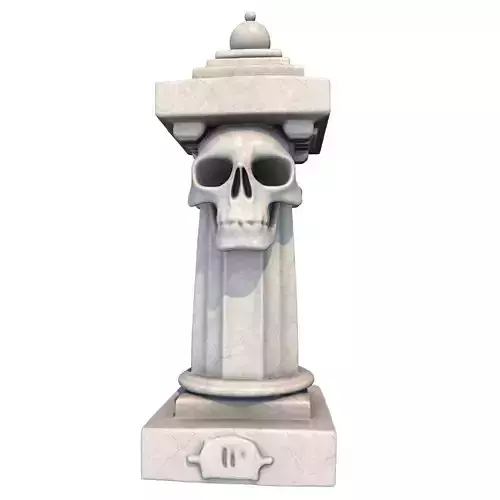 Temple Stone Skull Pillar 4