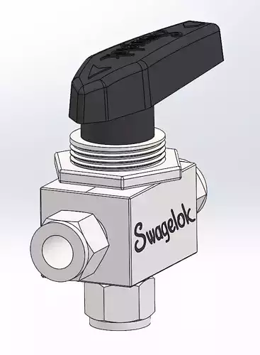 Swagelok SS 45XS8 Series 3Way Ball Valve