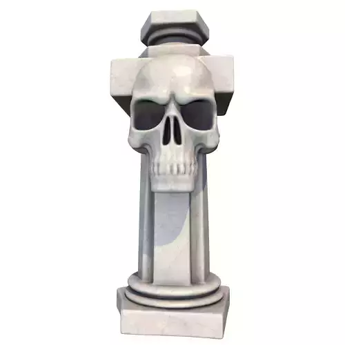 Temple Stone Skull Pillar 3