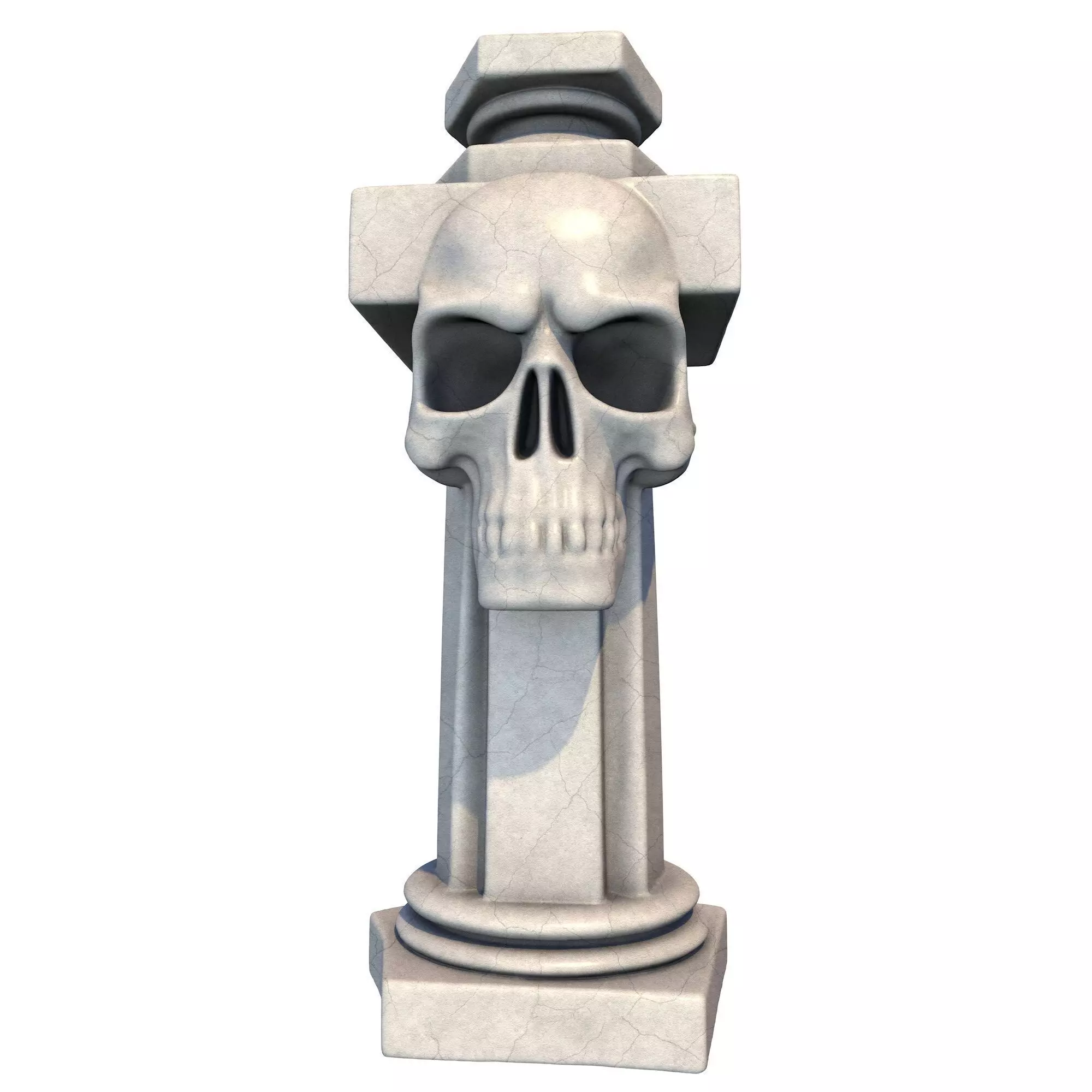 Temple Stone Skull Pillar 3 3D print model_0