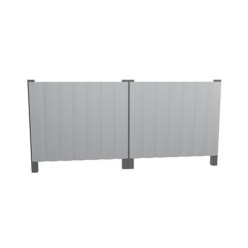 Low Poly Construction Metal Fence v1 001 Low-poly 3D model