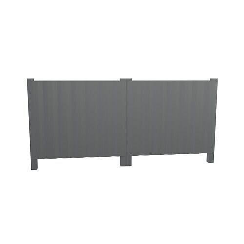 Low Poly Construction Metal Fence v1 002 Low-poly 3D model