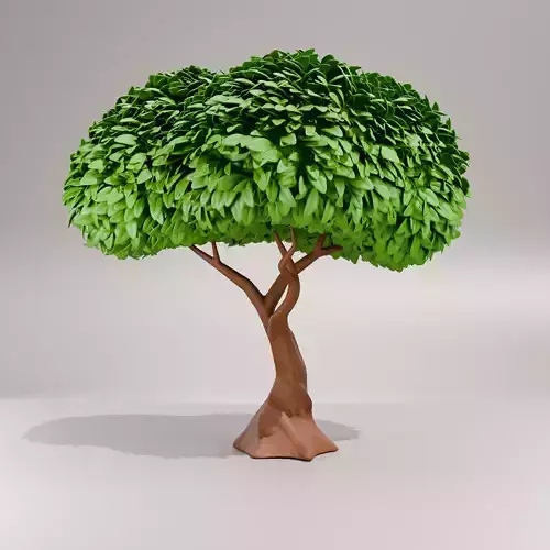 High Poly Stylized Tree  Sculpted 3D Model