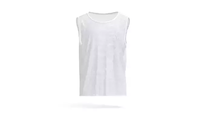 White Football Team Practice Vest - soccer sports bib 3D model