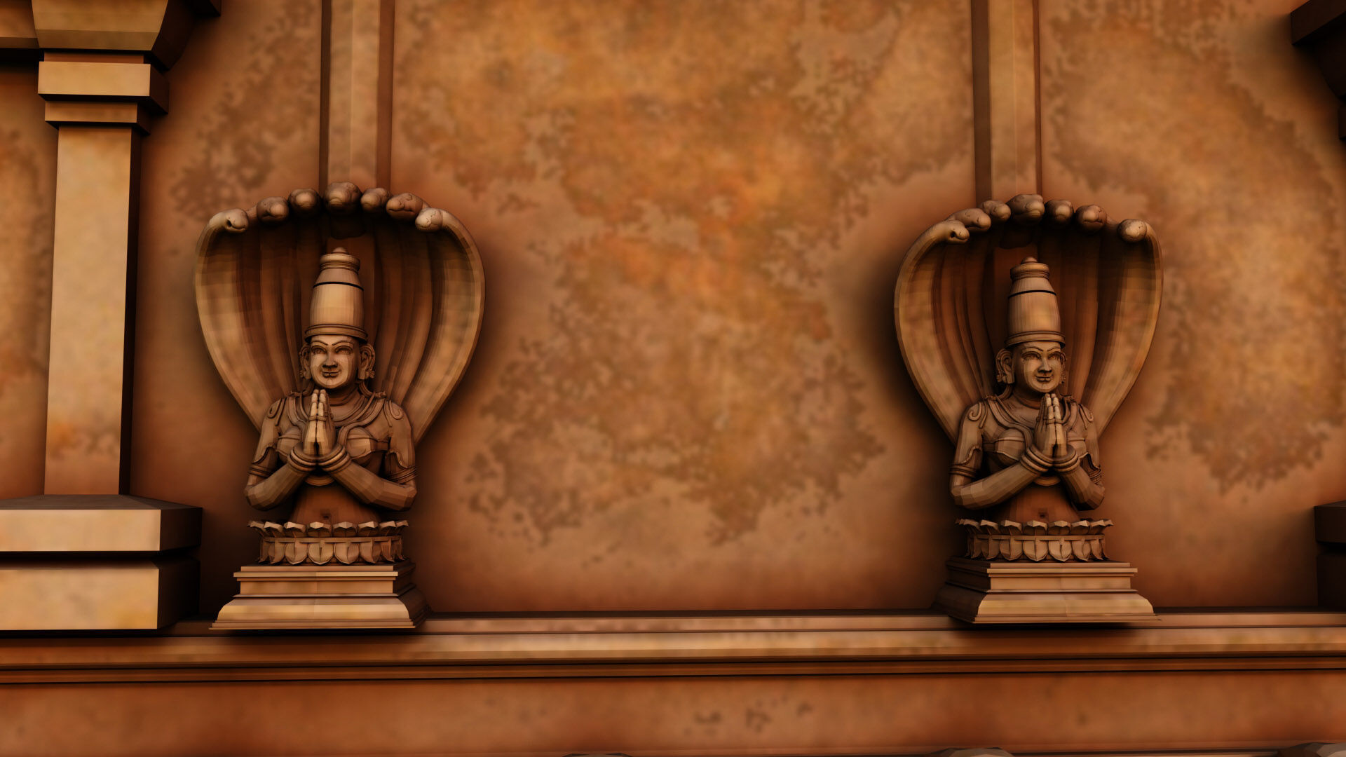 mamallapuram shore temple 3D model_5