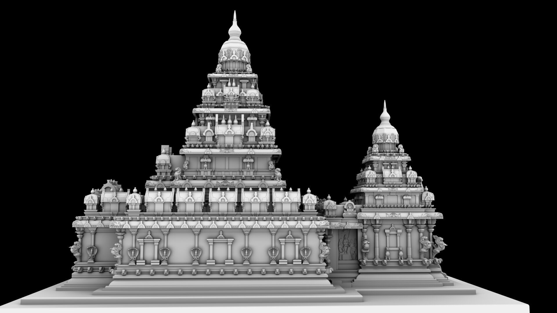mamallapuram shore temple 3D model_13