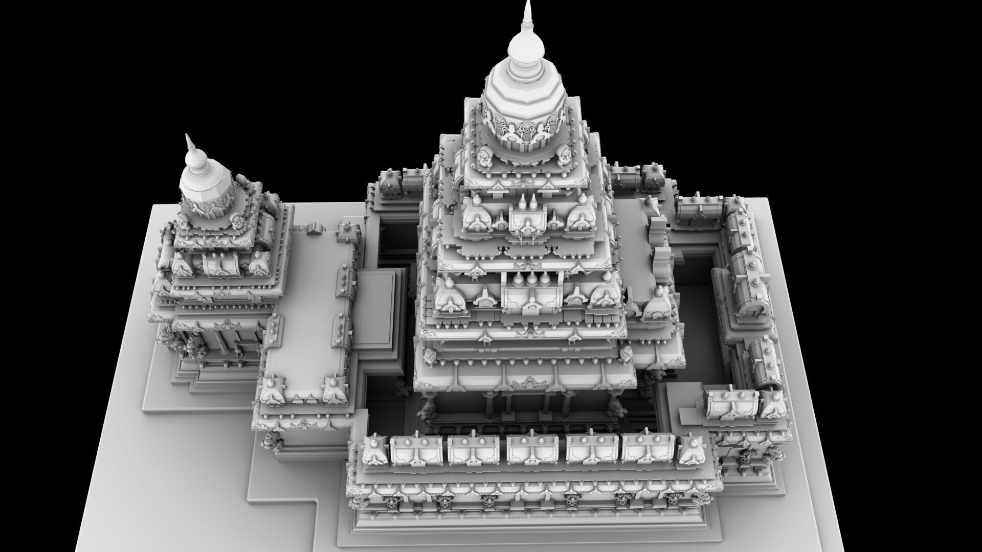 mamallapuram shore temple 3D model_21