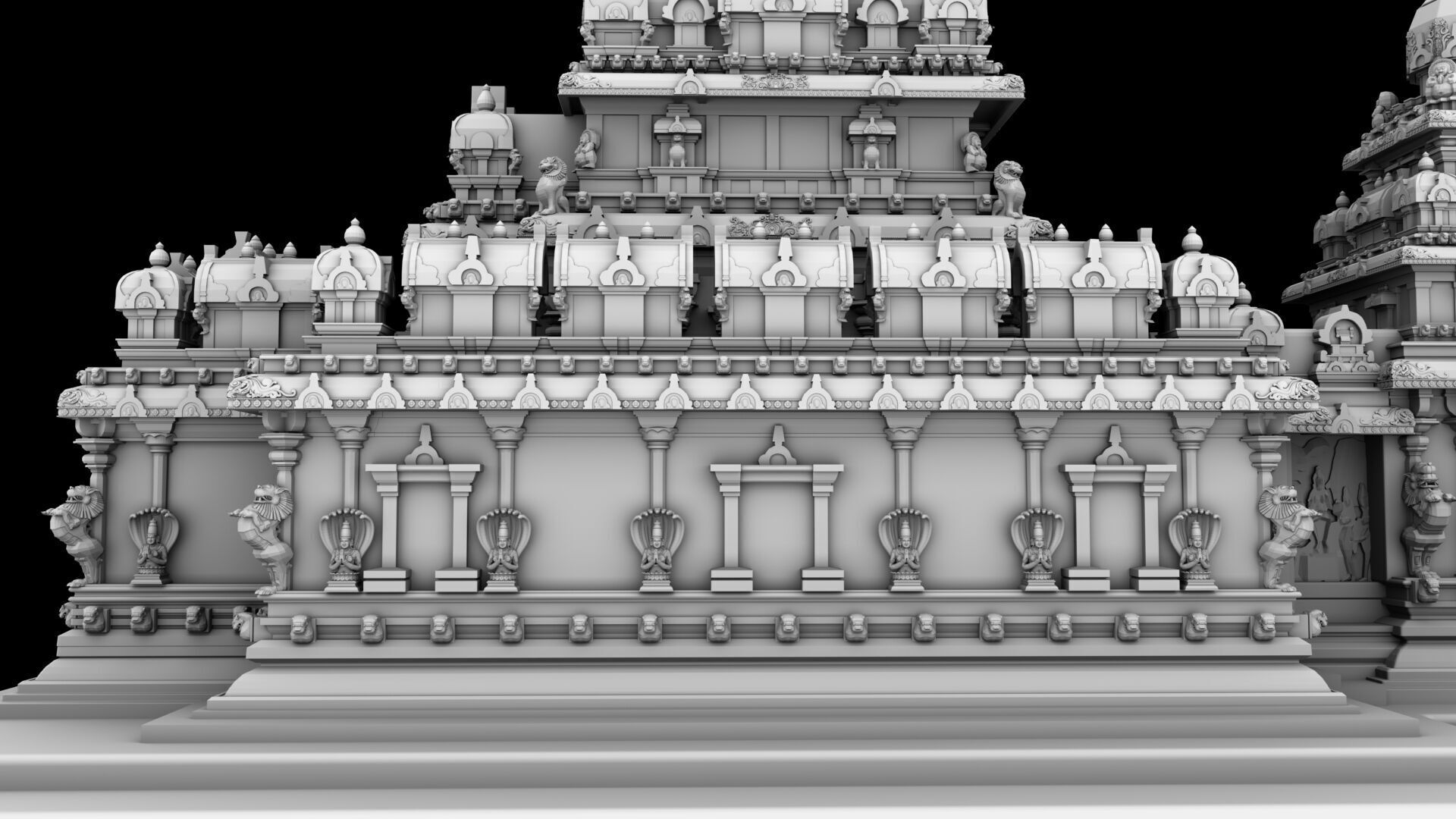 mamallapuram shore temple 3D model_14