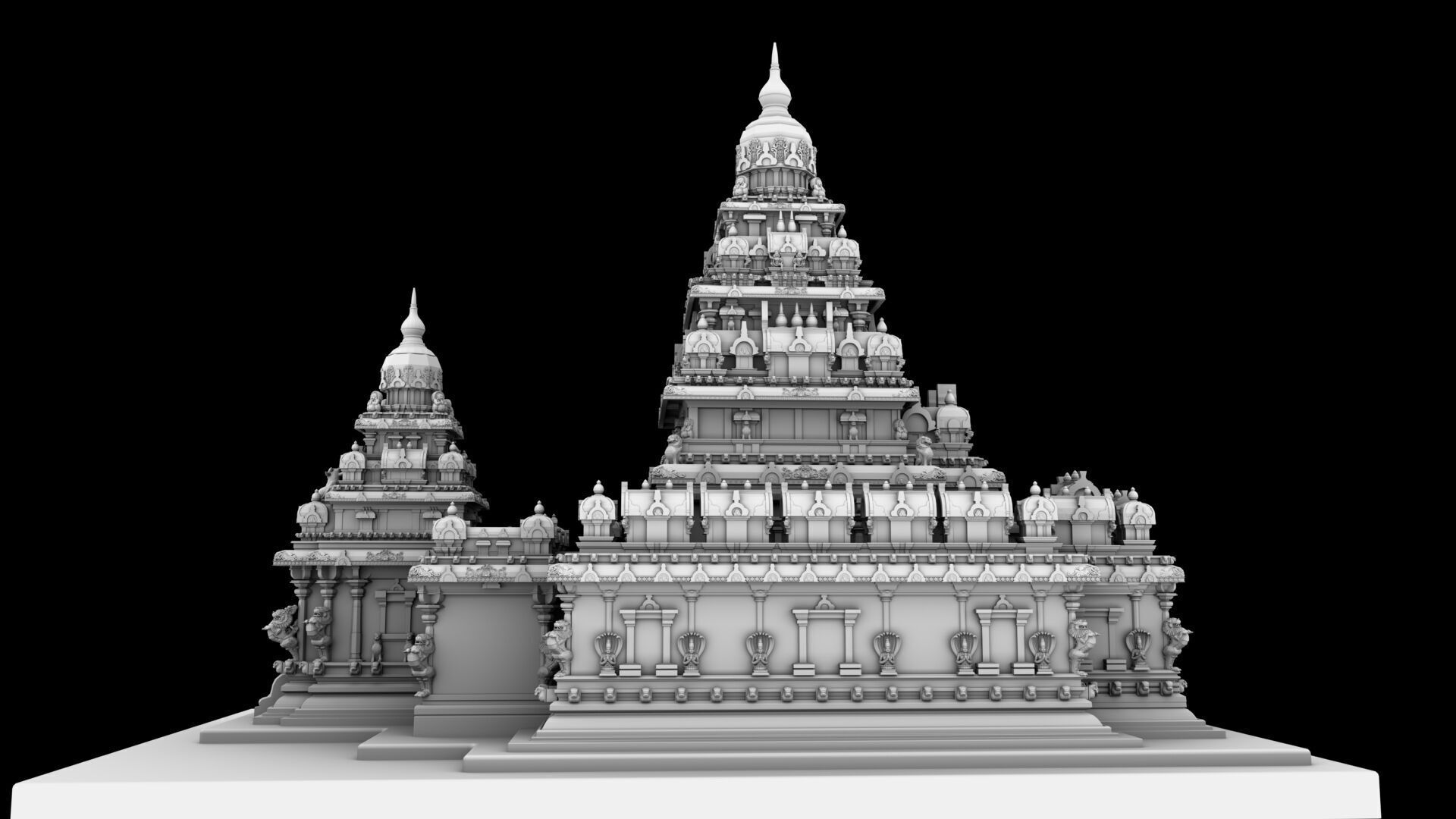 mamallapuram shore temple 3D model_12