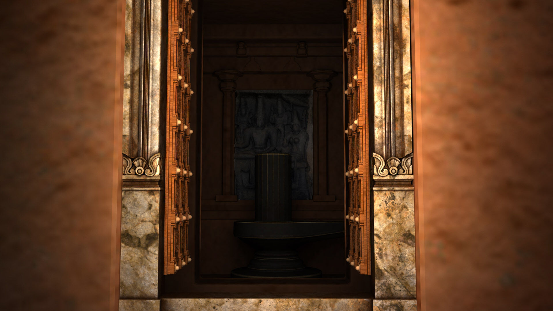 mamallapuram shore temple 3D model_2