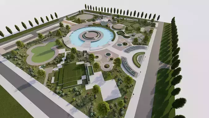 park-public park-Private Park Landscape Urban