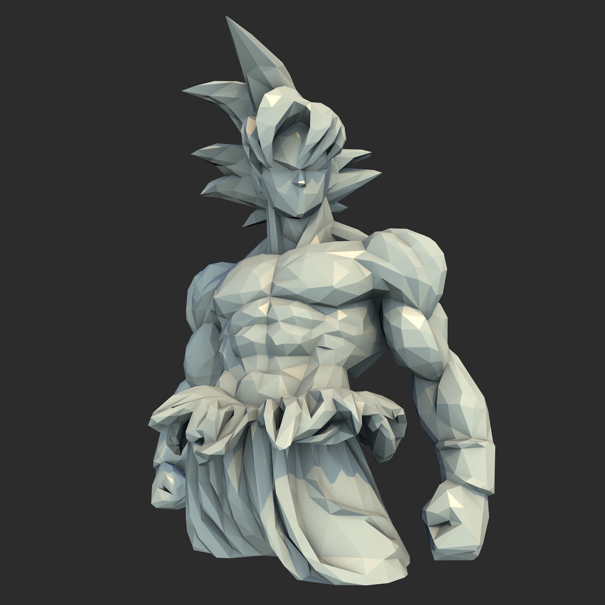 9 Models - Goku Dragon Ball Low Poly  3D Model Collection_2