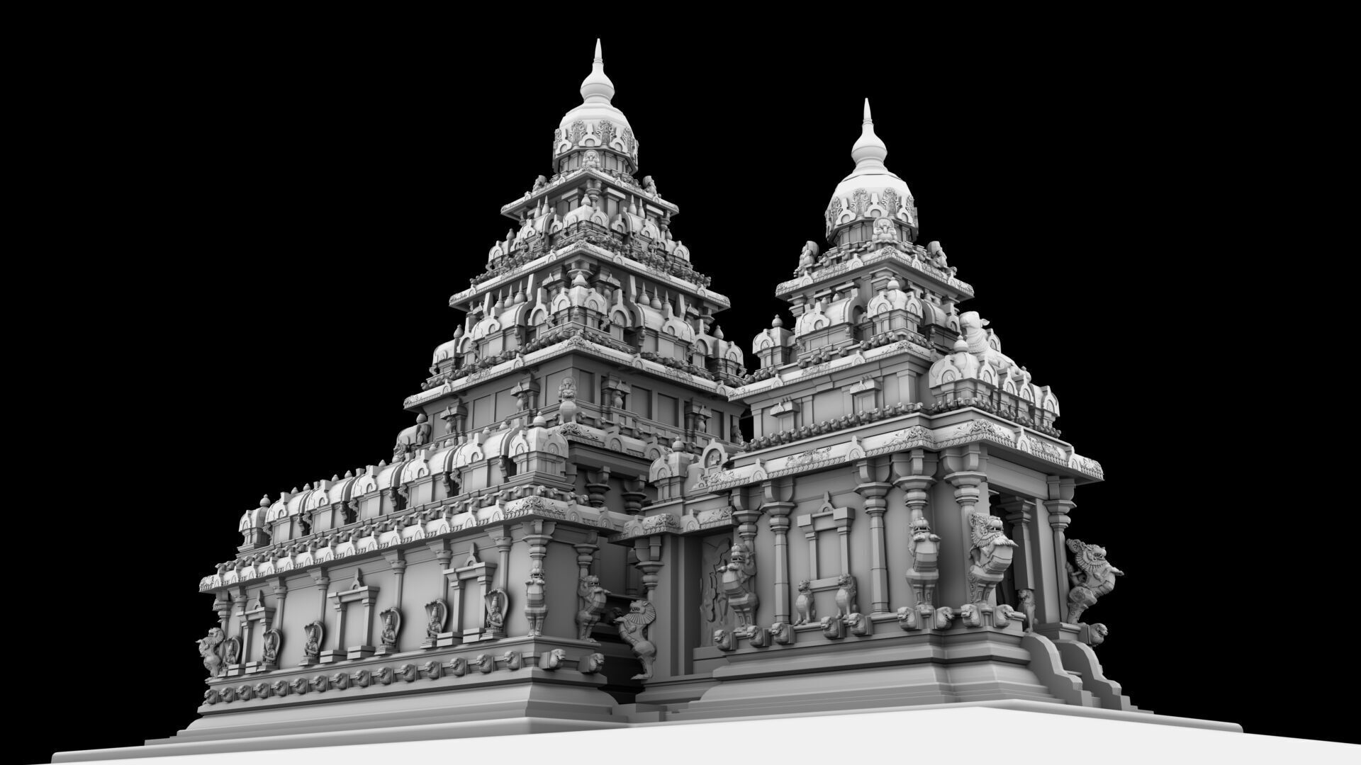 mamallapuram shore temple2 3D model_7