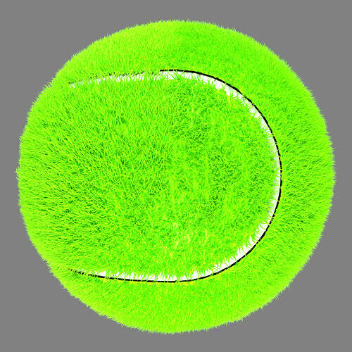 Tennis Ball Low-poly 3D model