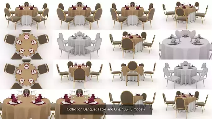 Collection Banquet Table and Chair 05