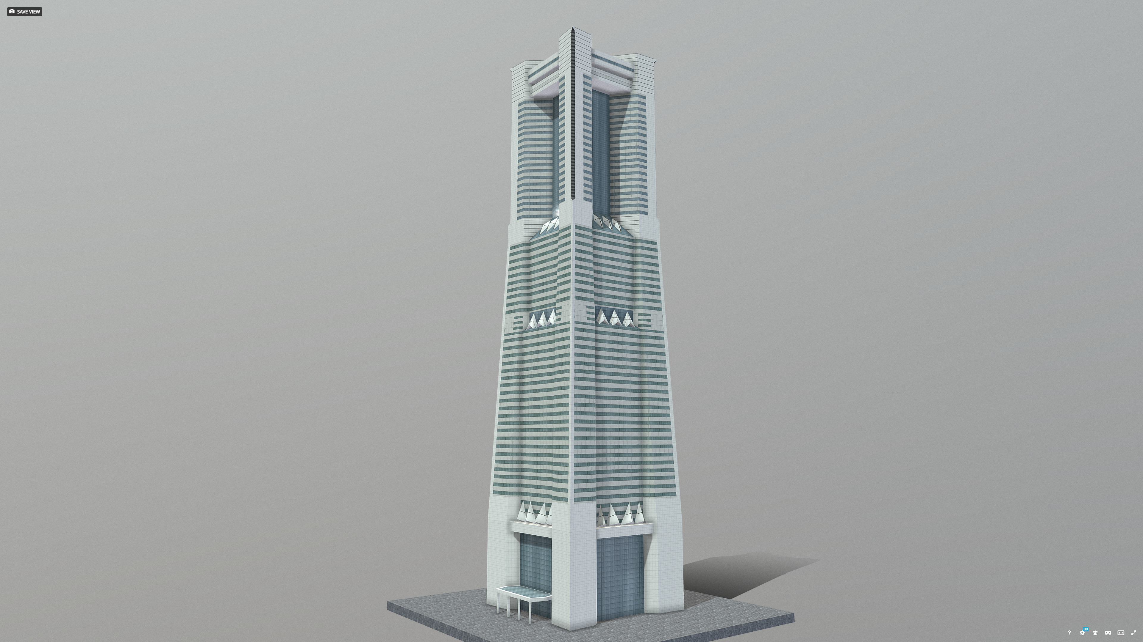 Yokohama Landmark Tower Low-poly 3D model_2